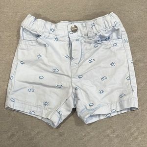 Jacadi Paris shorts with sun and cloud pattern. 6m. Excellent condition!